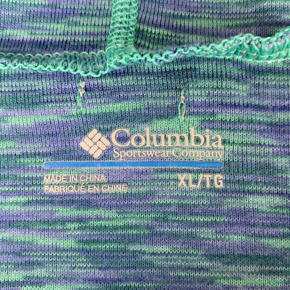 Columbia Womens Blue Lightweight Hoodie XL Long Sleeve Shirt Activewear Stretch - Picture 7 of 9